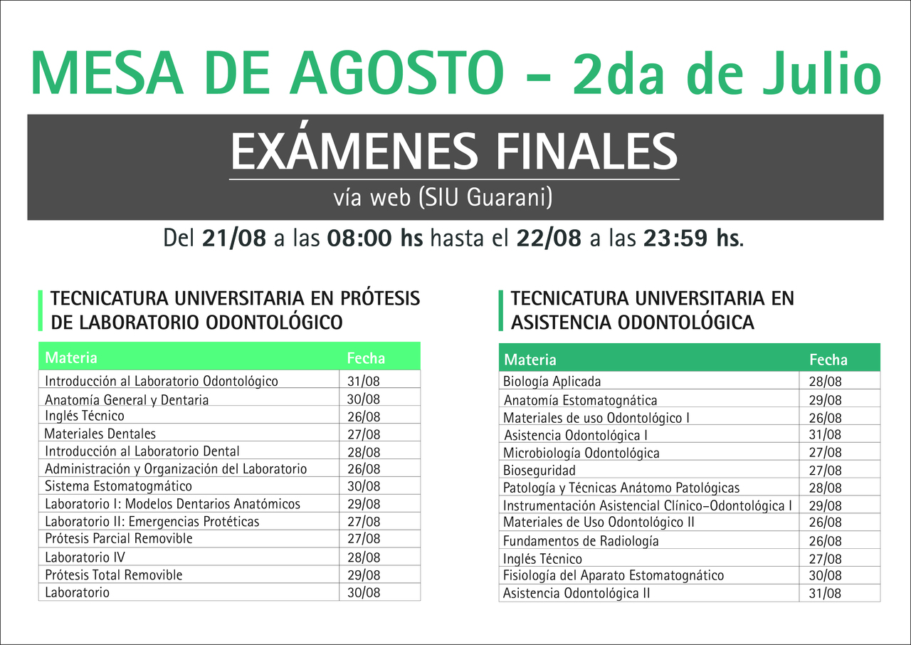 Mesa de Finales de Agosto